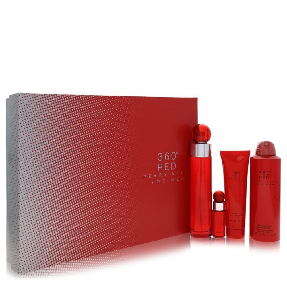 Perry Ellis 360 Red by Perry Ellis Gift Set -- 3.4 oz Eau De Toilette Spray + .2